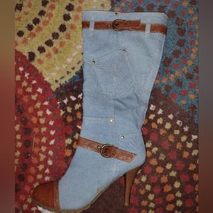 Jean and Leather Boots